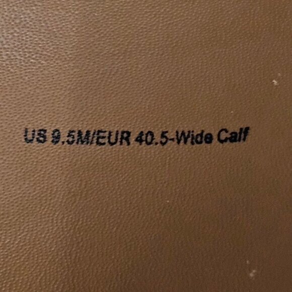 Vince Pilar Knee High Boot Women 9.5 WIDE CALF Amber Brown Suede Block Heel Fall - Picture 15 of 16